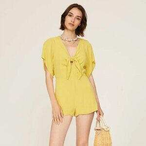 Louna Mustard Tie Romper (XS)